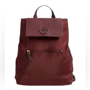 Tory Burch Ella Port Nylon Flap Backpack